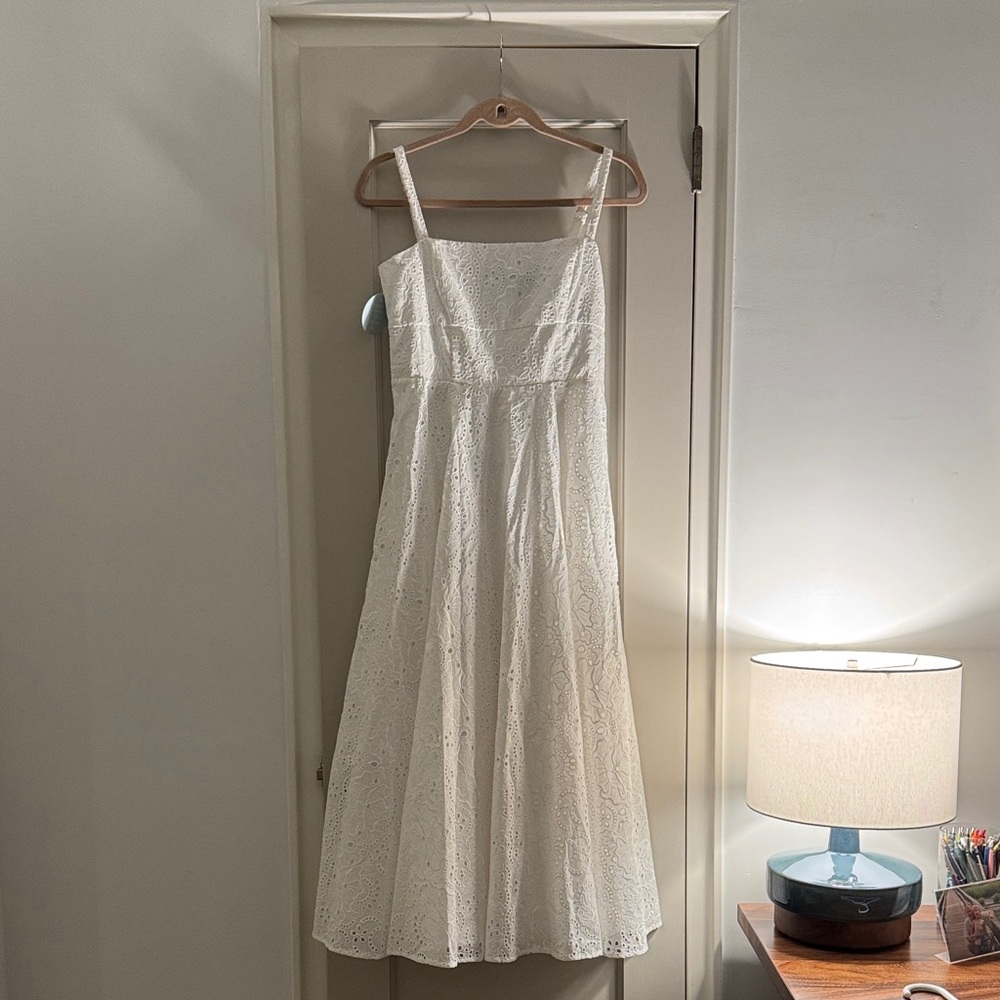 Hill House White Lace Maxi Dress
